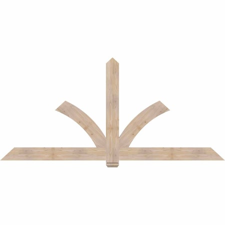 Ekena Millwork Redmond Smooth Timber Gable Bracket, Douglas Fir, 96"W x 44"H x 1 1/2"D x 5 1/2"F, 11/12 Pitch GBW096X44X0206RED00SDF